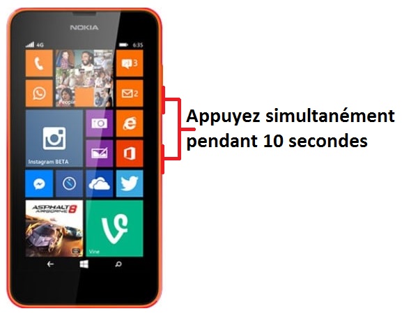 Forcer l’arrêt mon Nokia Lumia 630 ?